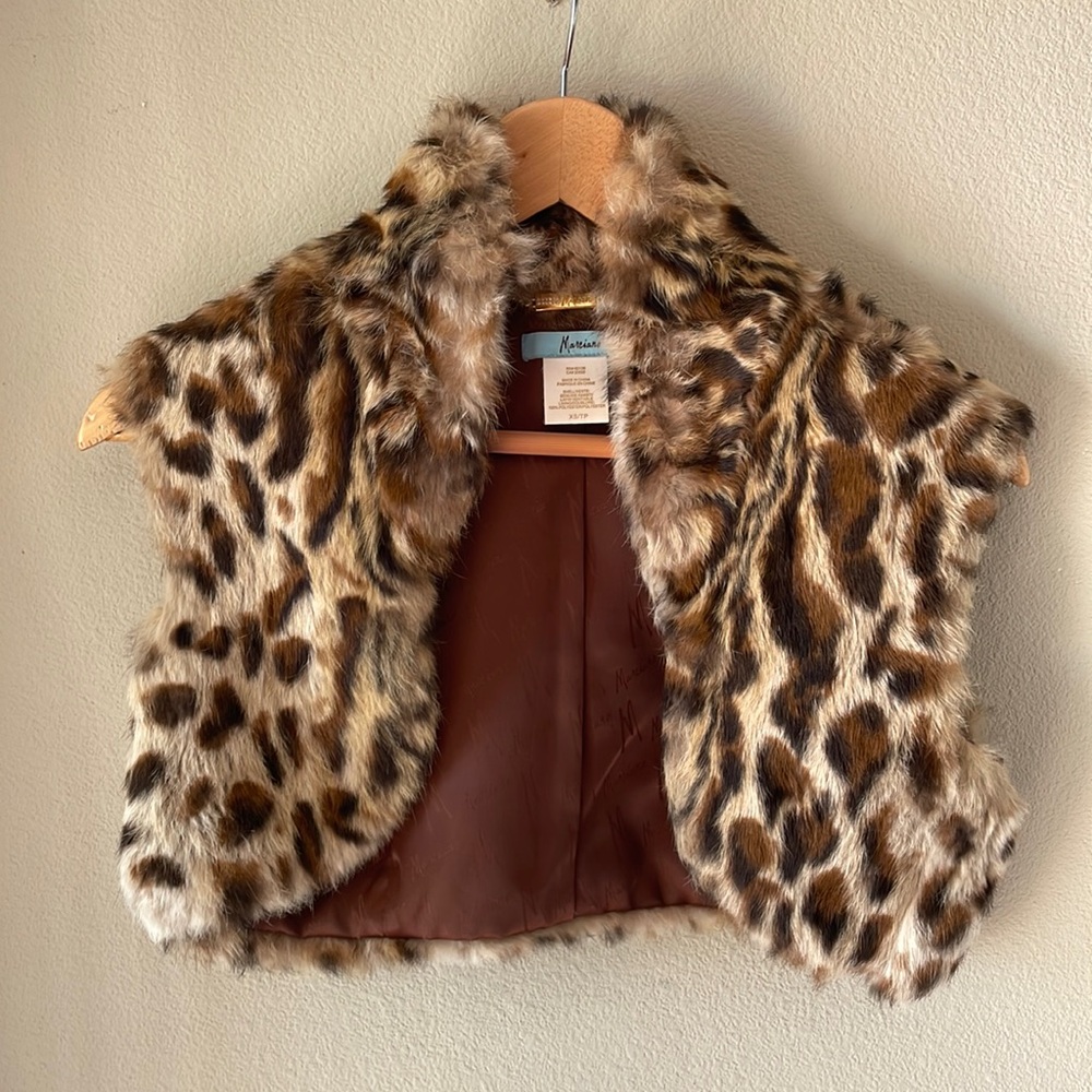 Leopard fur vest